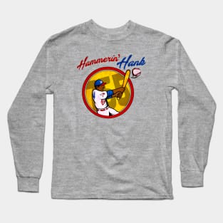 Hammerin' Hank Aaron • The Milwaukee Hammer Long Sleeve T-Shirt